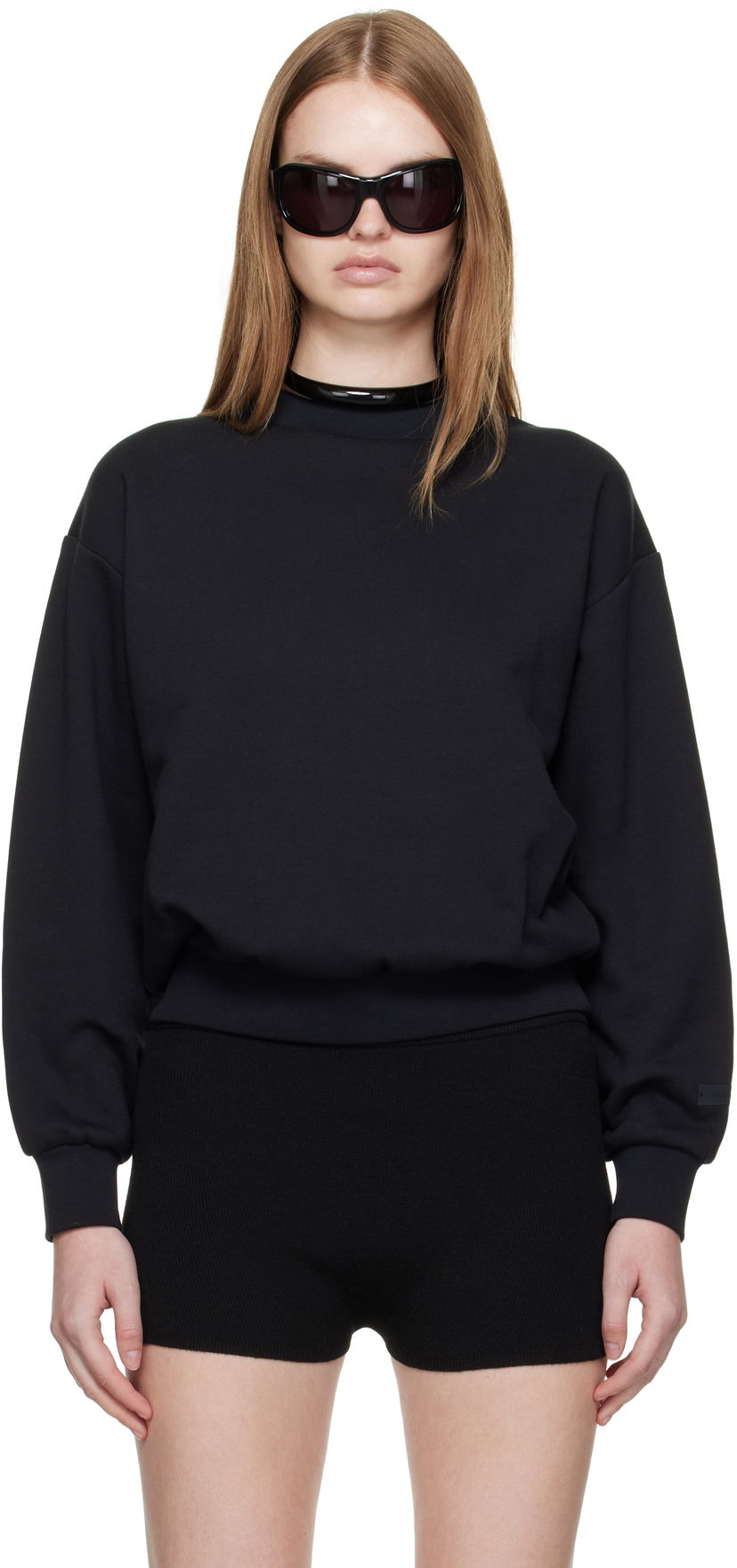 Sweatshirt Fear of God Fear of God ESSENTIALS Classic Fit Crewneck Sweatshirt Sort | 192SP255550FW