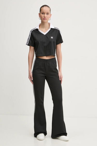 Crop top adidas Originals Cropped Collared T-Shirt Sort | JD2606, 1