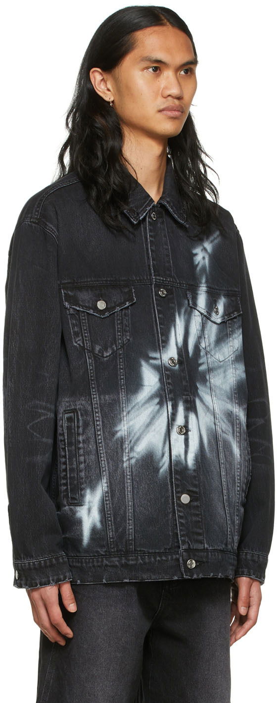 Jakke We11done We11done Graphic Print Denim Jacket Sort | WD-DJ1-22-356-U-WB, 1