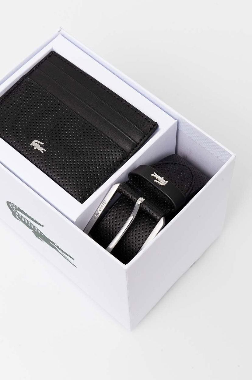 Bælter Lacoste Lacoste Card Case and Leather Belt Set Sort | RC4092