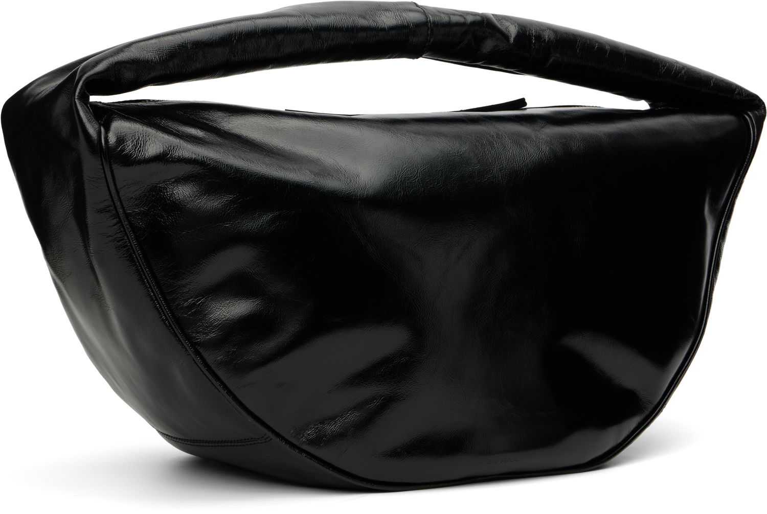 Skuldertaske BY FAR BY FAR Maxi Cush Creased Leather Shoulder Bag Sort | MWBSB022LL002BKPL, 1