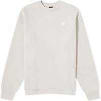 Sweatshirt New Balance Linear Heritage Brushed Back Fleece Crewneck Moonrock Grå | WT33532-MNK, 1