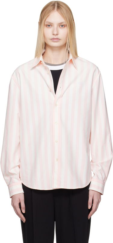 Skjorte Acne Studios Acne Studios Striped Oxford Cloth Shirt Lyserød | CB0095-, 0