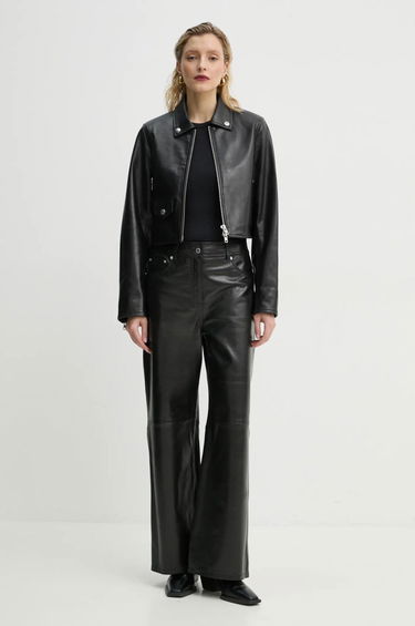 Jakke STAND STUDIO Stand Studio Brooke Cropped Leather Jacket Sort | 66384.7750, 1