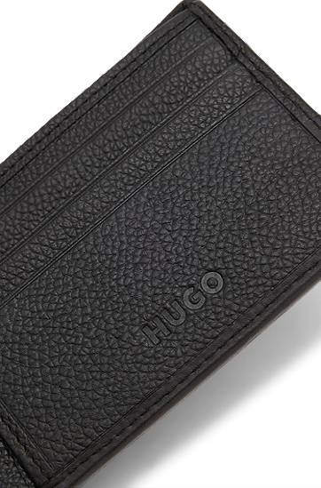 Tegnebog BOSS HUGO Leather Wallet with Stacked Logo Sort | 50548763, 1