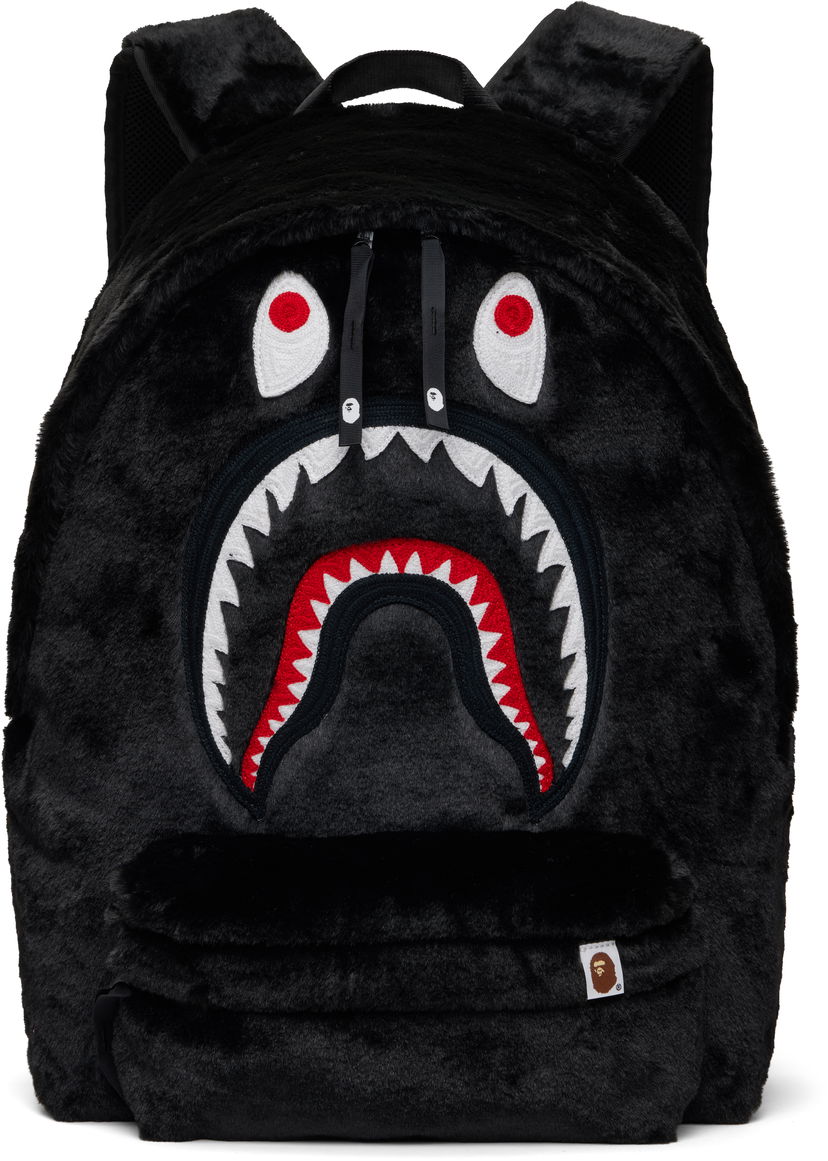Rygsæk BAPE Shark Fur Daypack Backpack Sort | 001BAK801001M