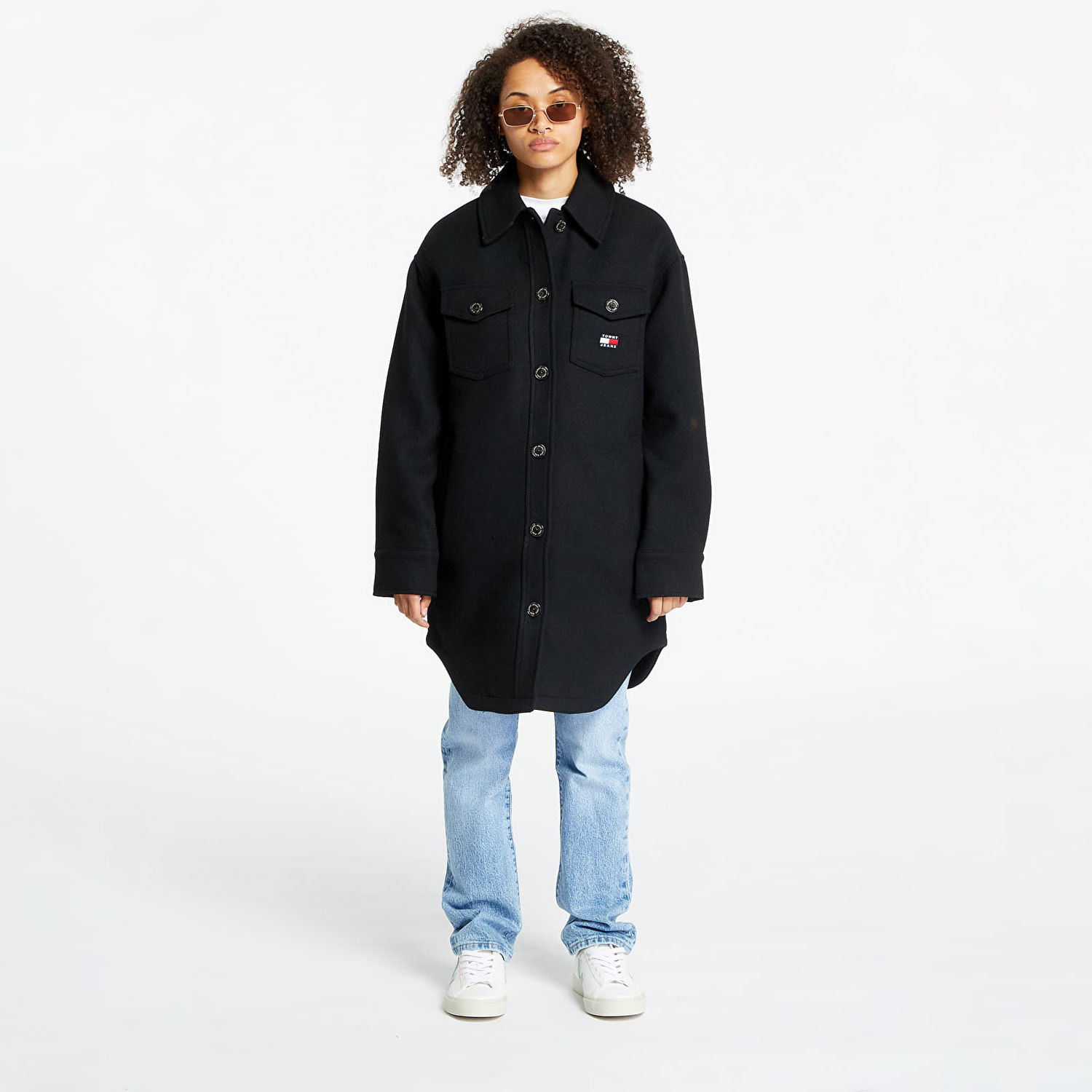 Frakker Tommy Hilfiger Wool Coat Sort | DW0DW16898 BDS, 0