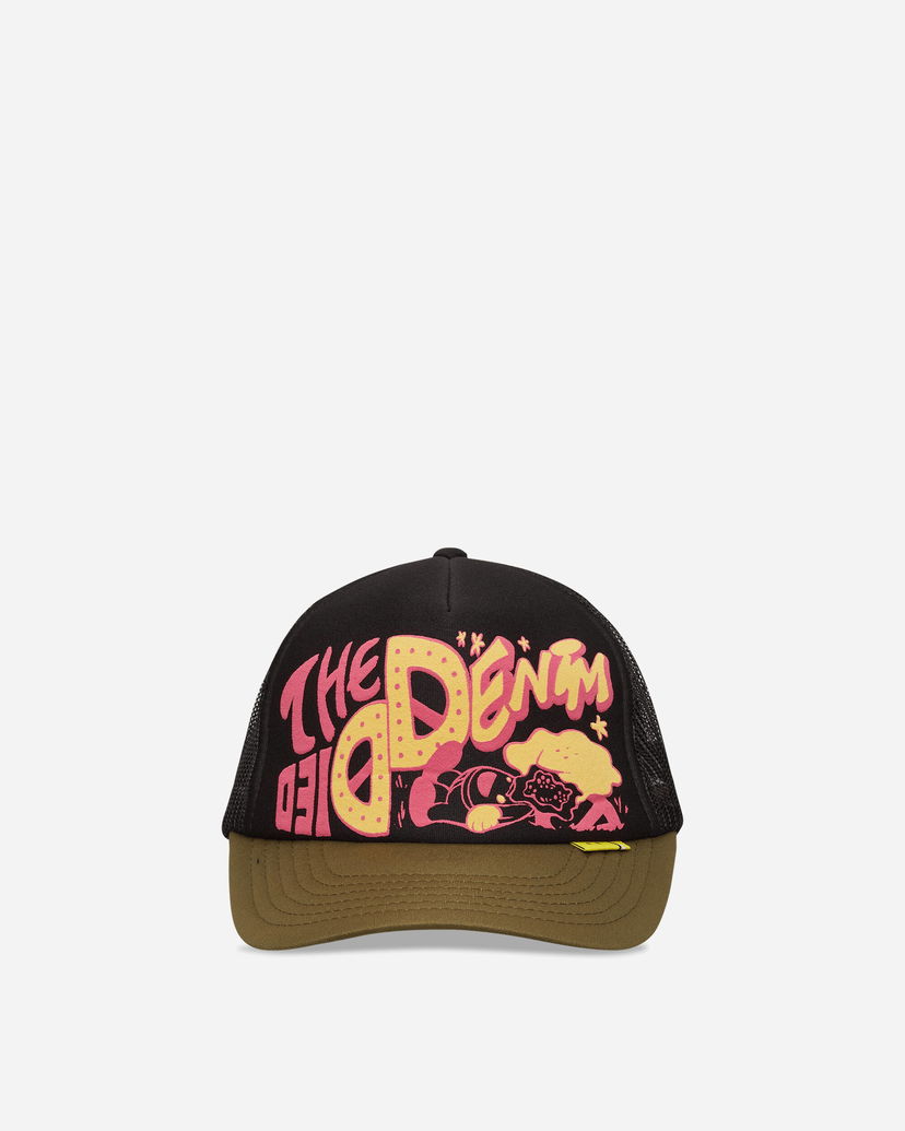 Kasket KAPITAL TH.D.D. The Denim Graphic Trucker Cap Flerfarvet | K2506XH547 BLKXKHA