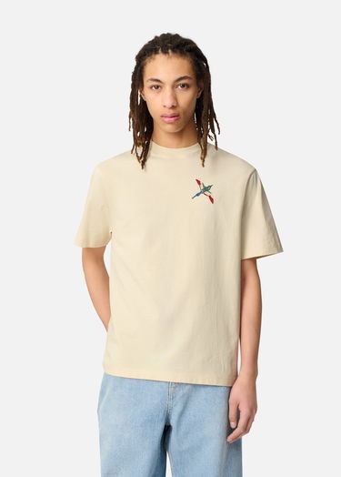T-shirt AXEL ARIGATO Embroidered Micro Bee Bird Crewneck T-Shirt Beige | A3464001, 2