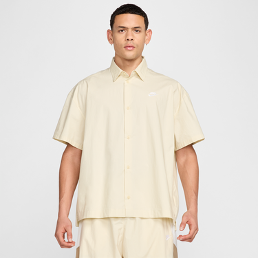 Skjorte Nike Nike Club Short Sleeve Button-Up Shirt Beige | HJ2026-234, 2