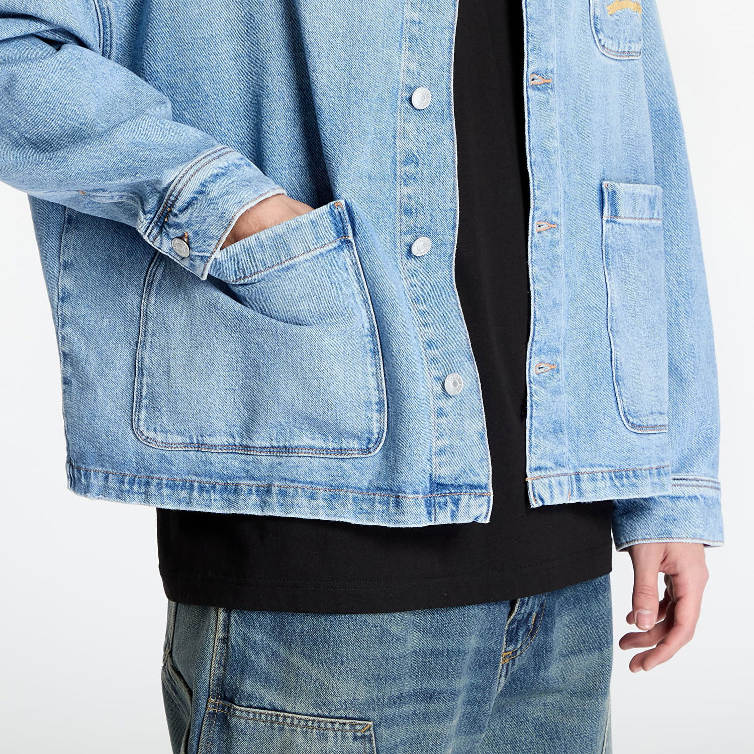 Jakke Tommy Hilfiger Tommy Jeans Relaxed Chore Denim Jacket Blå | DM0DM21049 1AB, 1