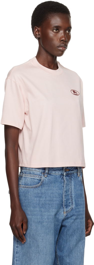 Crop top Burberry Burberry Cropped Cotton T-Shirt Lyserød | 8110083, 1