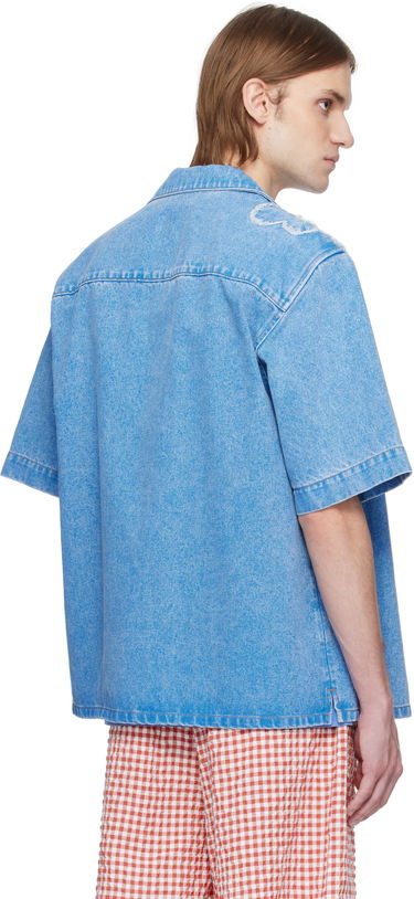 Skjorte Marni Marni Bowling Denim Shirt Blå | CUJU0017QS USCX34, 2