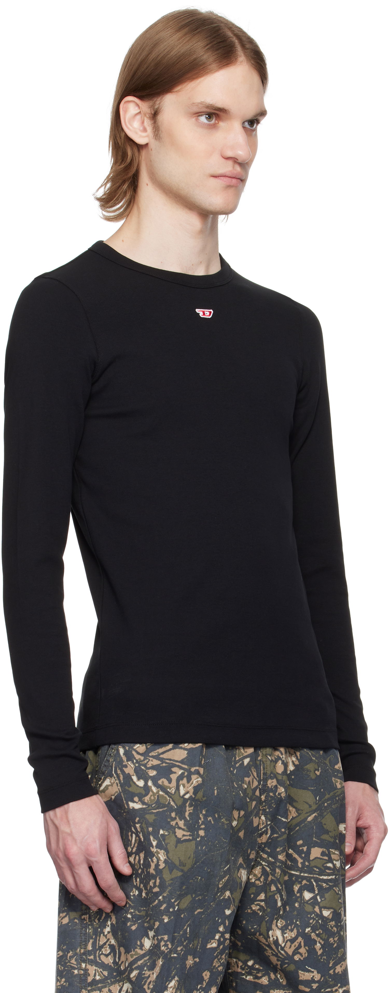 T-shirt Diesel Long Sleeve Ribbed T-Shirt Sort | A14951-0EJAI-9XX, 1