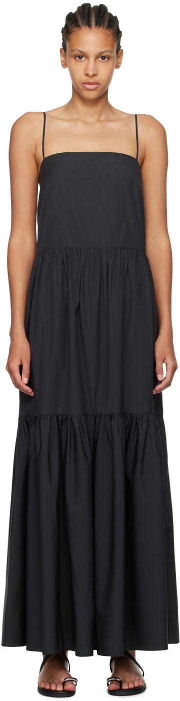 Kjole rag & bone Saige Maxi Dress Sort | WAW24P30104610, 0