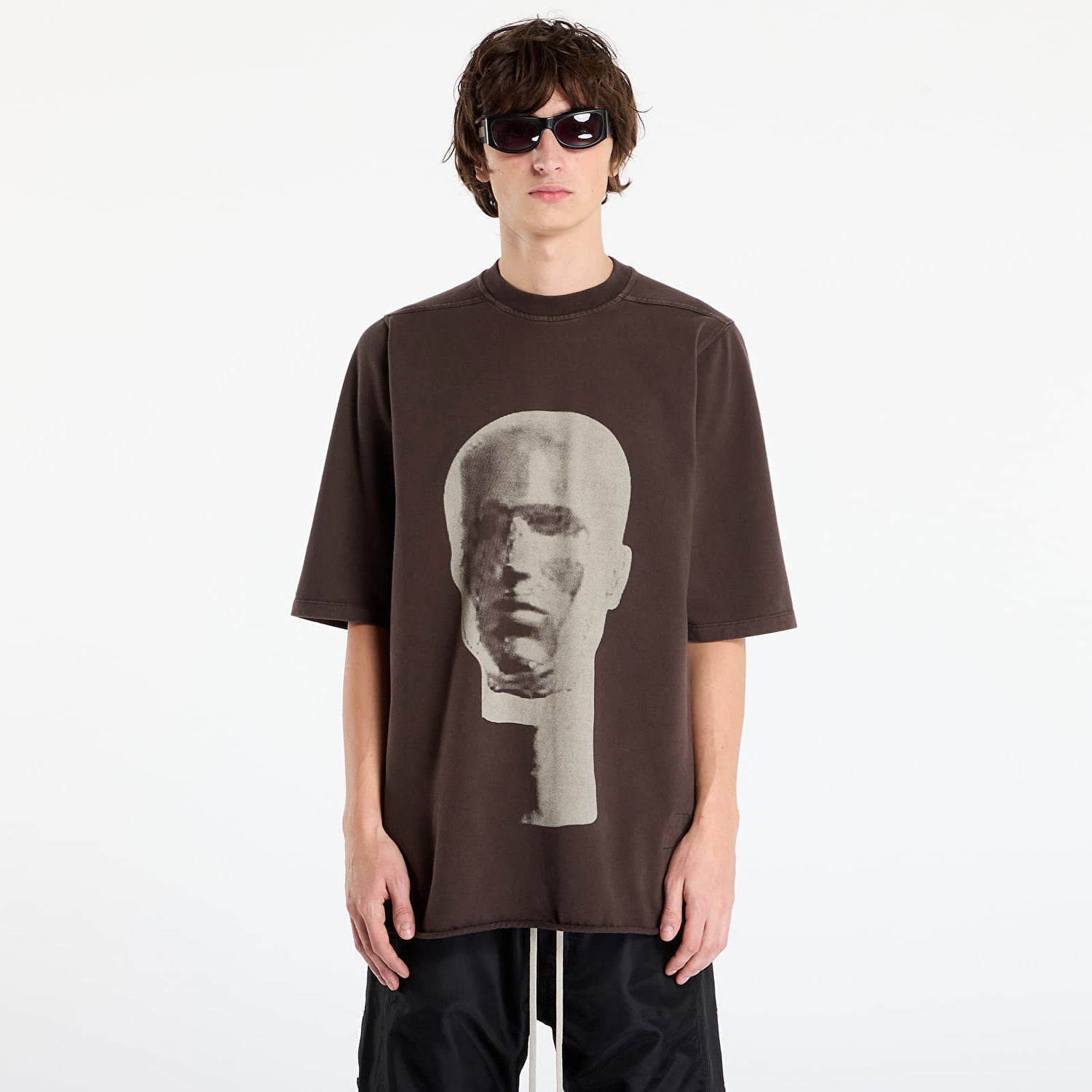 T-shirt Rick Owens Rick Owens DRKSHDW Jumbo Ss Head Graphic T-shirt Brun | DU02E7274 RIGEP1 7808, 0