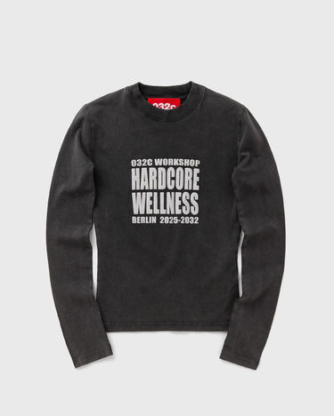 T-shirt 032C WORKSHOP HARDCORE WELLNESS Tight Longsleeve Sort | F25-WRC-0285-050, 2