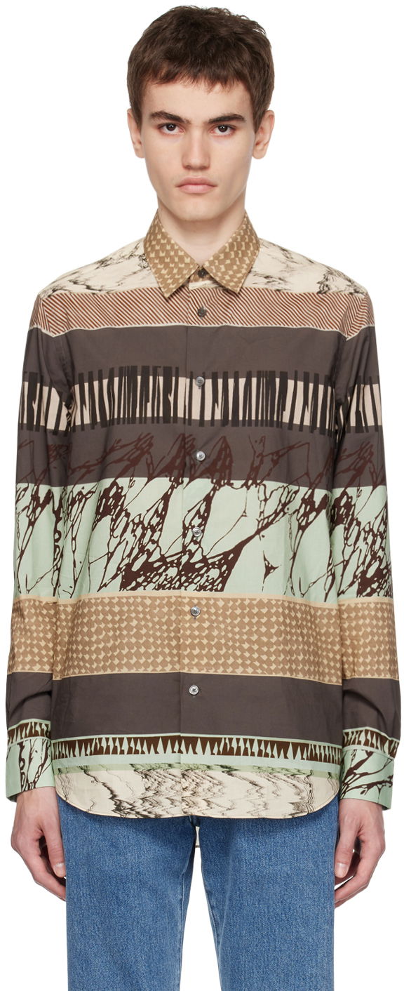 Skjorte Paul Smith Paul Smith Printed Shirt Brun | M1R-901U-L02073, 0