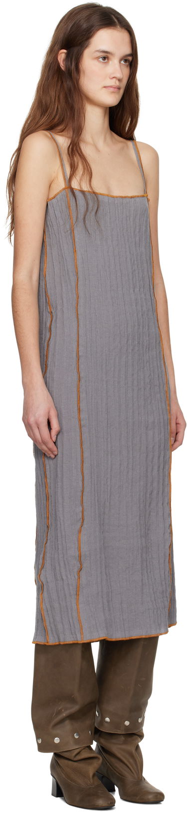 Kjole Baserange Baserange Shok Midi Dress Grå | DRSKS-LC-SP25, 1