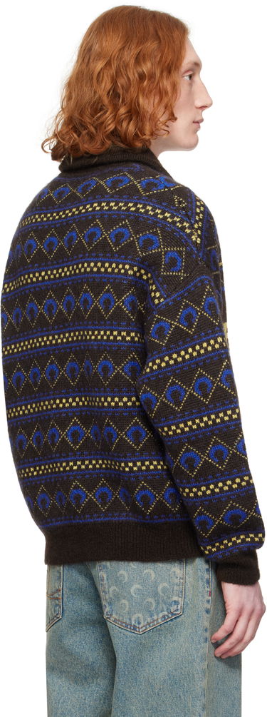 Sweater Marine Serre Marine Serre Jacquard Knit Sweater Brun | MTK022A CKNI0532, 2