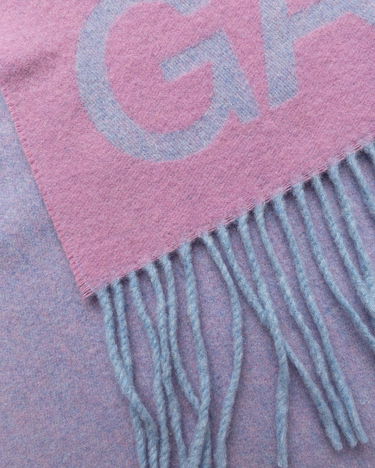 Tørklæde GANNI Fringed Wool Scarf Lyserød | A6200-733, 1