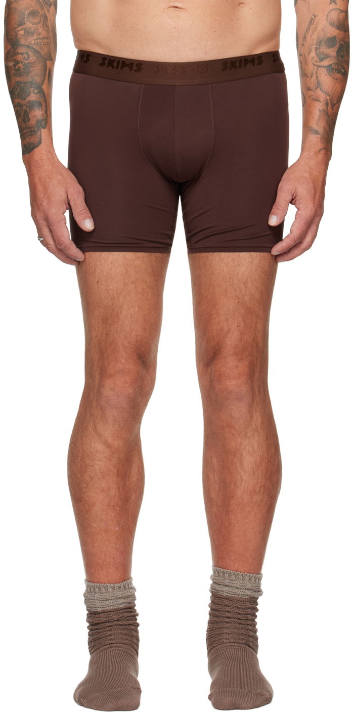 Boksere SKIMS Stretch Boxer Briefs, Three-Pack Grå | BO-BBR-5630M, 1