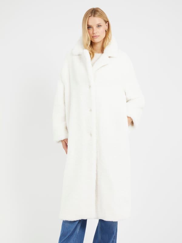 Frakker GUESS Faux Fur Hvid | W3BL86WF2C2, 0