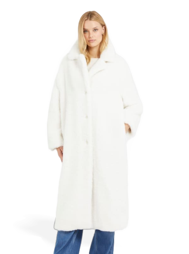 Frakker GUESS Faux Fur Hvid | W3BL86WF2C2