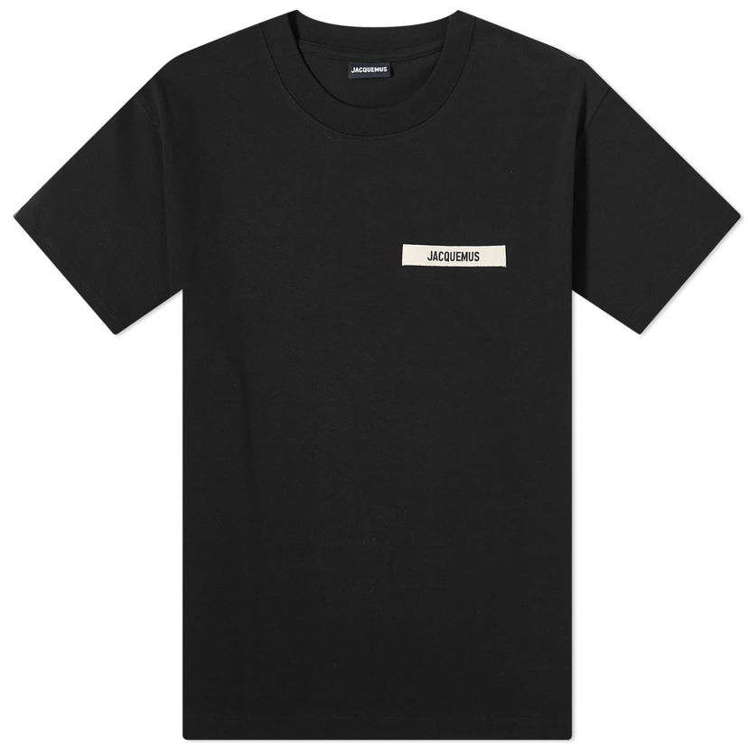 T-shirt Jacquemus Gros Grain Logo T-Shirt Sort | 24E245JS208-2125-990