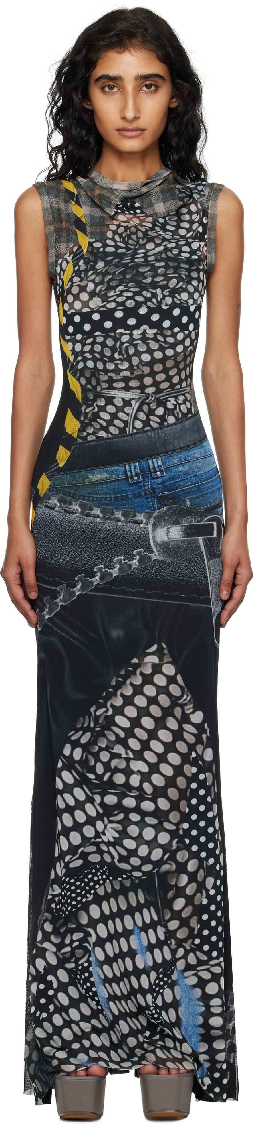 Kjole Ottolinger Ottolinger Mesh Maxi Dress Flerfarvet | 101-500301-03, 0