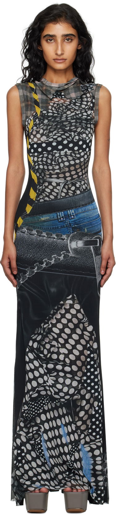 Kjole Ottolinger Ottolinger Mesh Maxi Dress Flerfarvet | 101-500301-03, 0