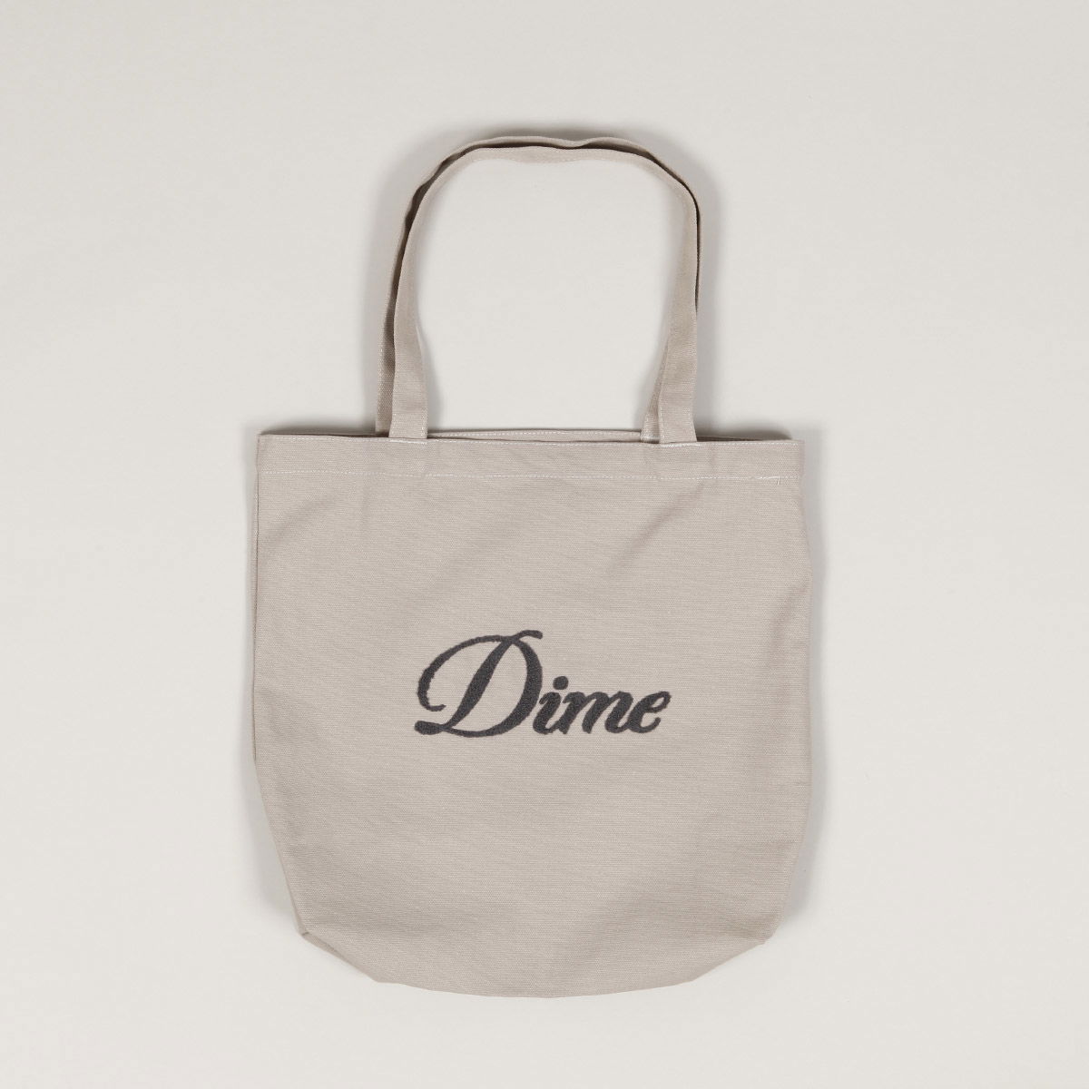 Mulepose Dime Dime Cursive Tote Bag Beige | DIMEFA2533CON, 1