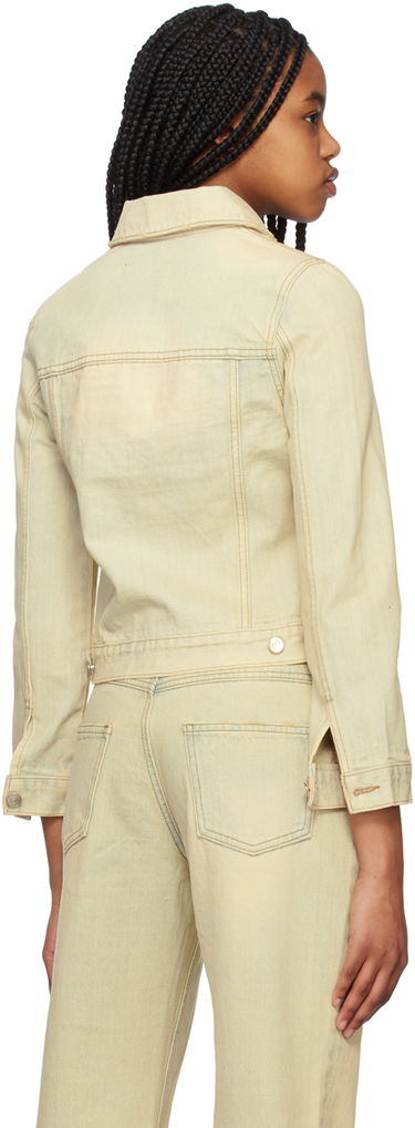 Jakke We11done Faded Denim Jacket Gul | WD-DJ1-23-371-W-BG, 2