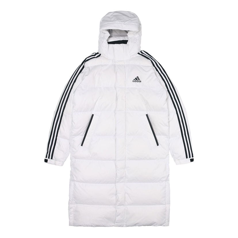 Puffer jakke adidas Originals 3st Long Down Parka Hvid | GP2921