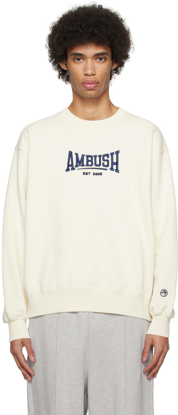 Sweatshirt Ambush Embroidered Sweatshirt Beige | BMBA001S24FLE0013145, 0