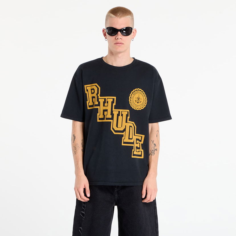 T-shirt Rhude Rhude Collegiate Crest T-Shirt Sort | RHPF25TT050120027
