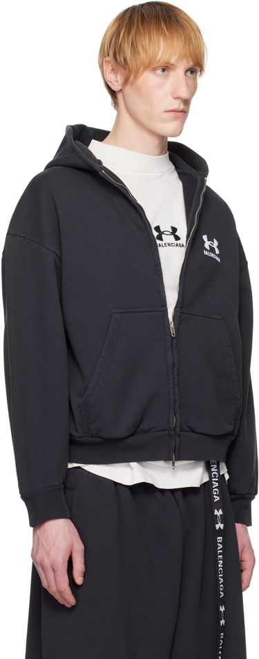 Sweatshirt Balenciaga Under Armour Edition Zip Hoodie Sort | 803264TRVB8, 1