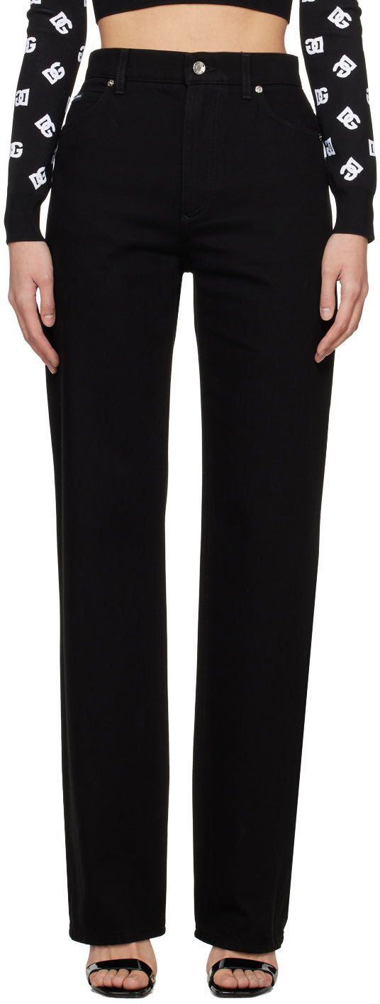Jeans Dolce & Gabbana Loose-Fit Jeans Sort | FTCGND G8KS0
