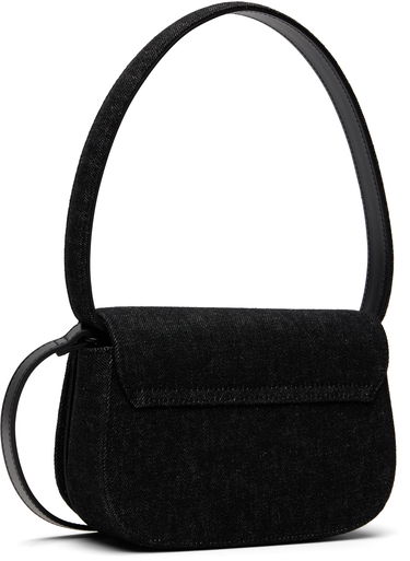 Skuldertaske Diesel 1DR Denim Shoulder Bag with Logo Sort | X08396-P6901-T8013, 2