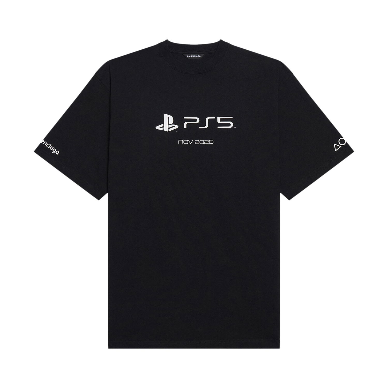T-shirt Balenciaga Playstation Small Fit Tee Sort | 661705 TKVF3 1070, 1