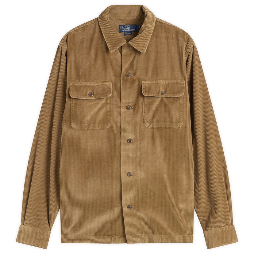Jakke Polo by Ralph Lauren Corduroy Overshirt Brun | 710981753002-BRN