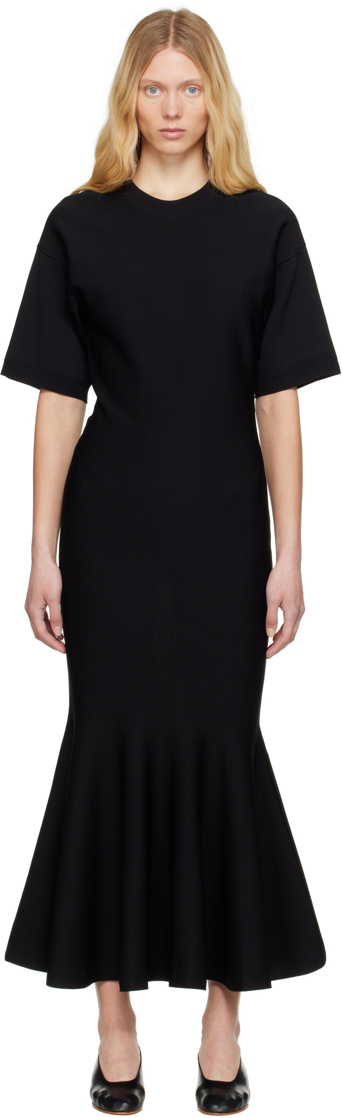 Kjole AMI AMI Paris Godet Maxi Dress Sort | FDR264.KN0064, 0