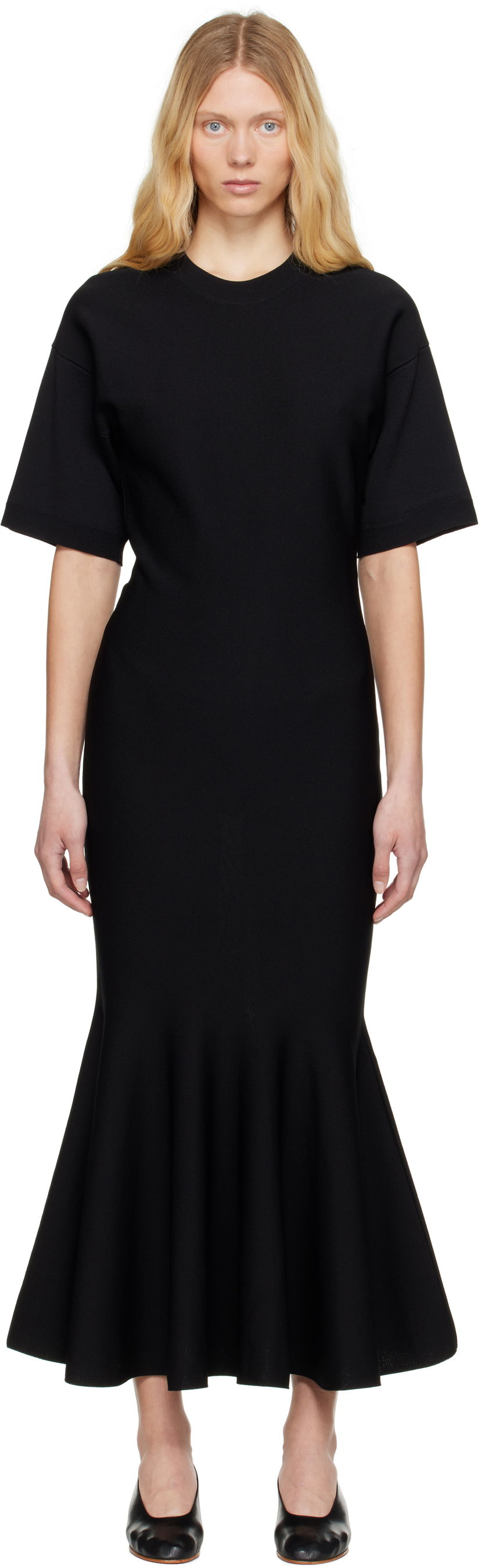 Kjole AMI AMI Paris Godet Maxi Dress Sort | FDR264.KN0064