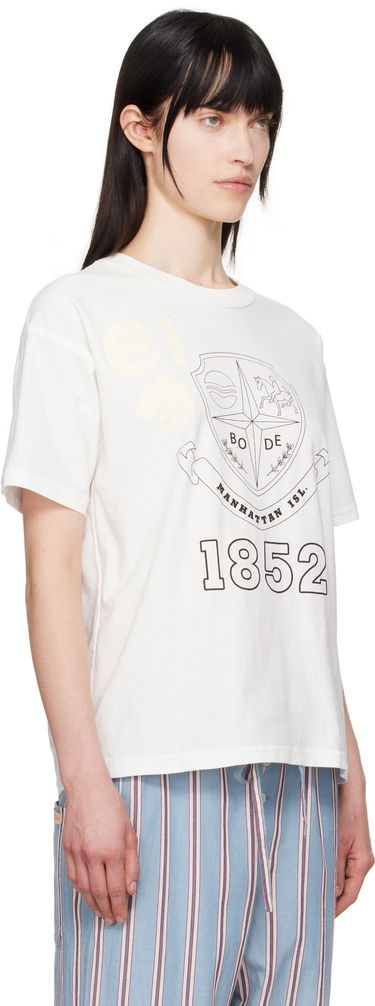 T-shirt Bode Bode Crest Reversible T-Shirt Hvid | MRS25CS059, 1