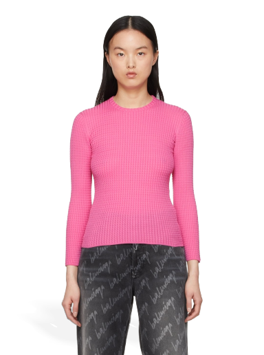 Sweater Balenciaga Wool Sweater Lyserød | 696535 T1646