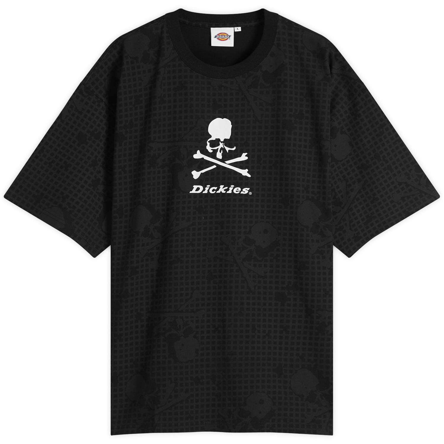 T-shirt Mastermind WORLD MASTERMIND WORLD x Dickies Night Camo Printed T-Shirt, Size Large Sort | MJ25C14-TS215, 0