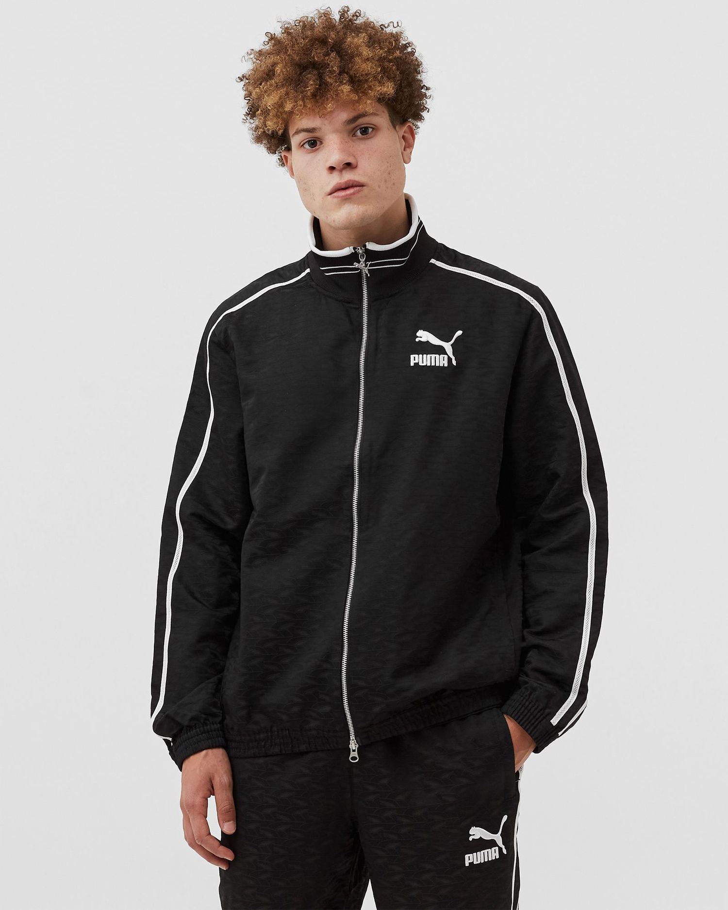 Jakke Puma PLAYERS LOUNGE T7 Woven Track Jacket Sort | 535800-01, 1