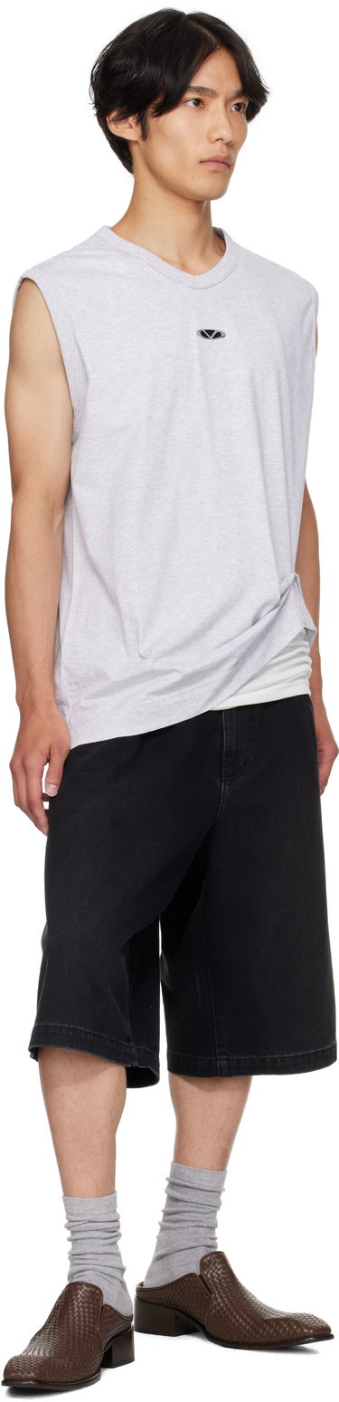 Tanktop VETEMENTS Vetements Oval Logo Jersey Tank Top Grå | UH76TR550G, 3
