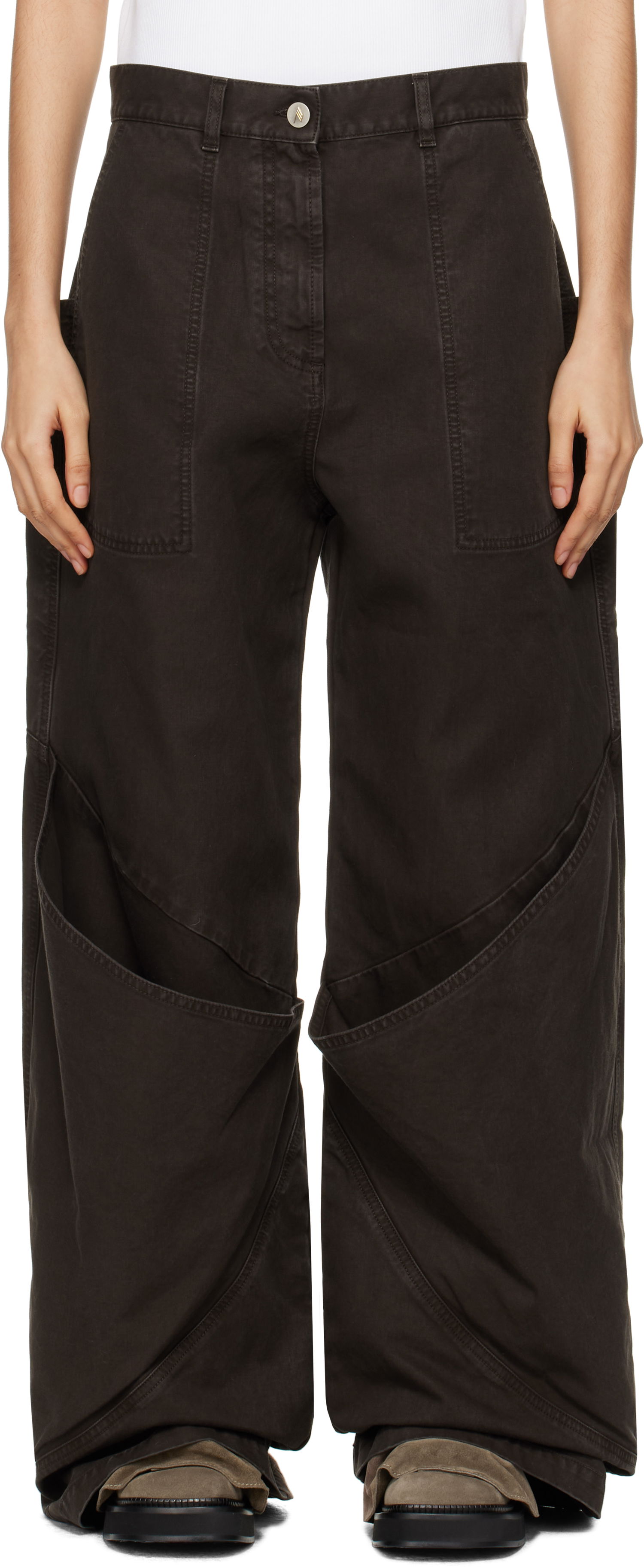 Cargo bukser The Attico The Attico Long Cargo Pants Brun | 250WCP00198 DDC093AA, 0