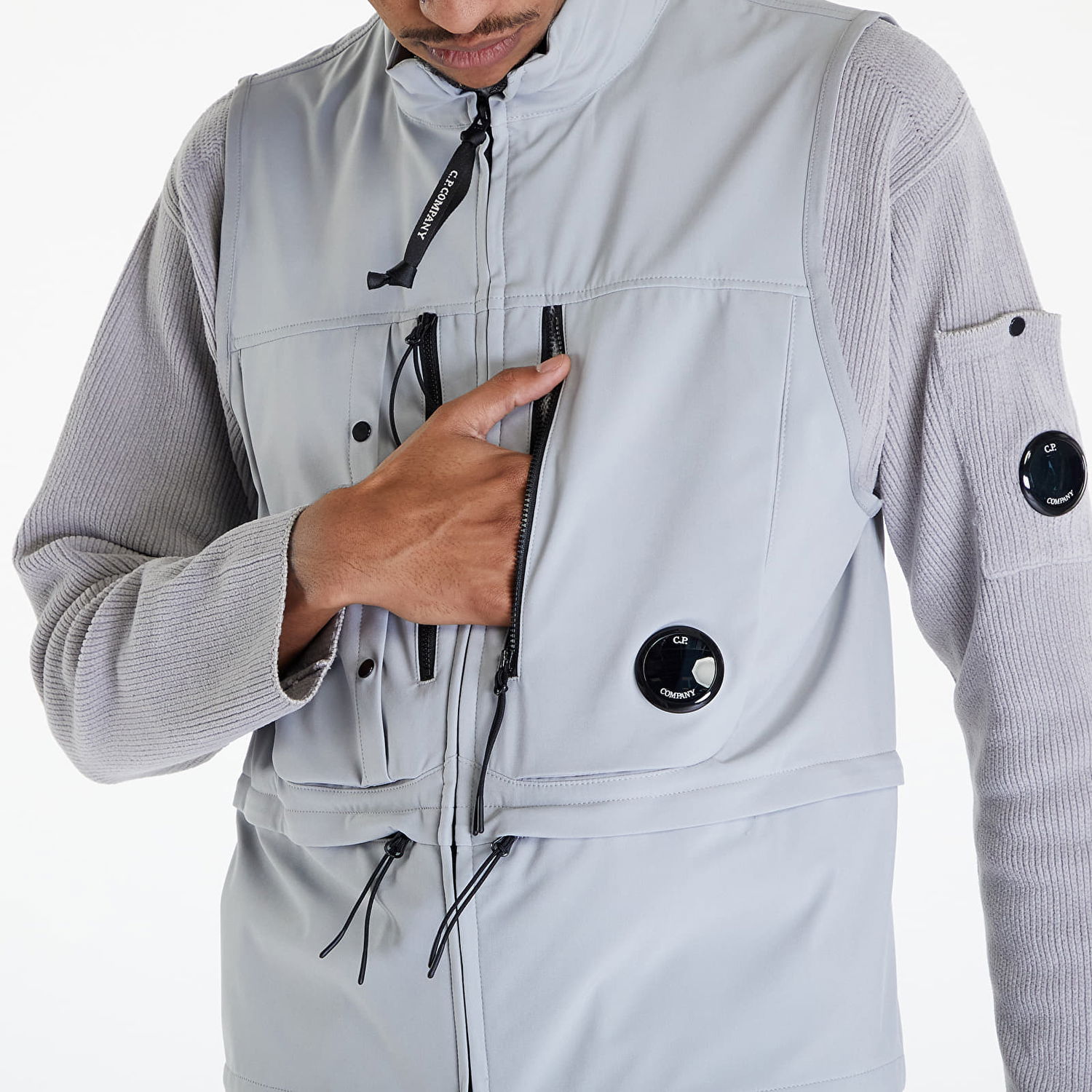 Vest C.P. Company Vest Drizzle Grey Grå | 16CMOW105A005968A-913, 1